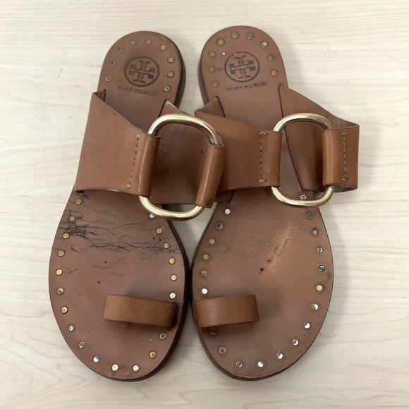 Tory Burch Ravello O Ring Studded Sandals - Picture 2 of 7
